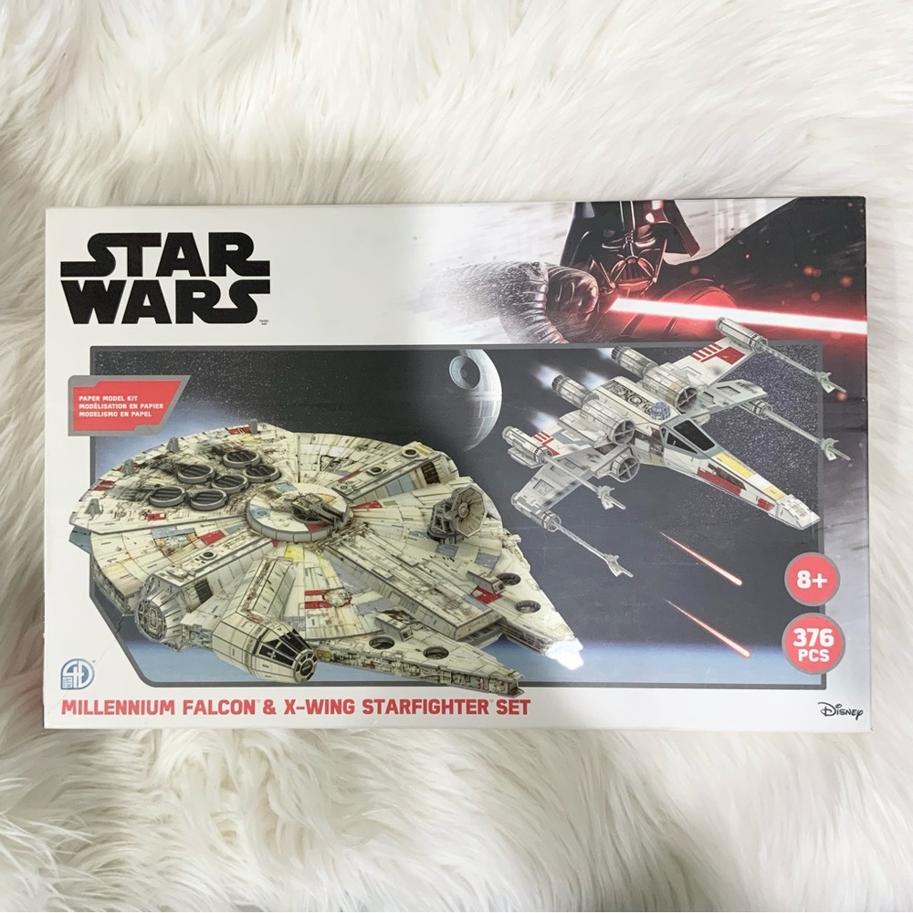 Star Wars MILLENNIUM FALCON & X-WING STARFIGHTER SET Paper Model Kit